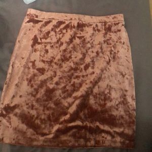 Velvet mini skirt
